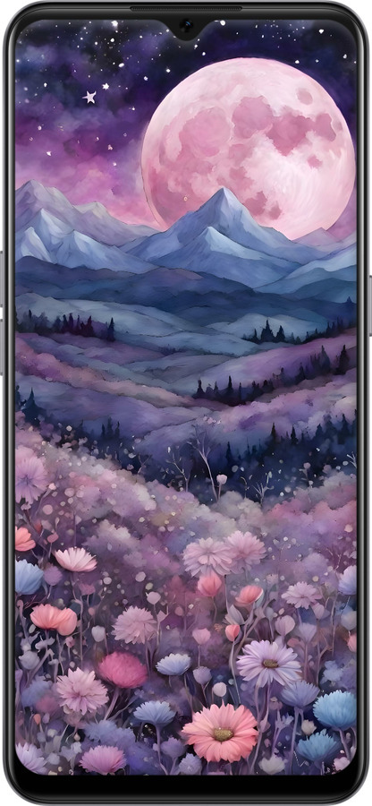 Силиконовый чехол Ночь луна арт для Oppo A73 - 6319u-1379 изображение 