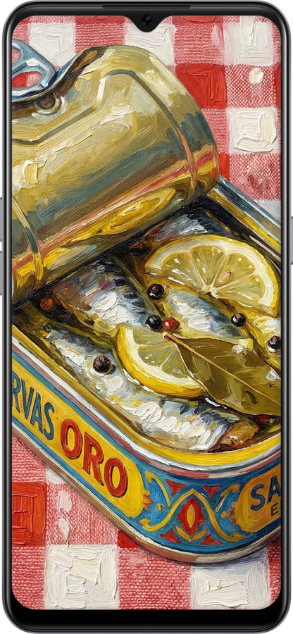 2D пластиковый чехол Vintage Sardine Tin Phone для Oppo A73 - 6772t-1379 изображение 