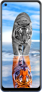 TPU чехол Тигр для Oppo A74 - 6016b-2305 изображение 