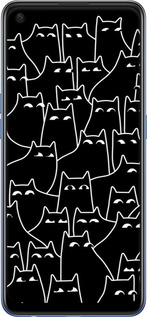 TPU чехол С изображением кошек для Oppo A74 - 6470b-2305 изображение 