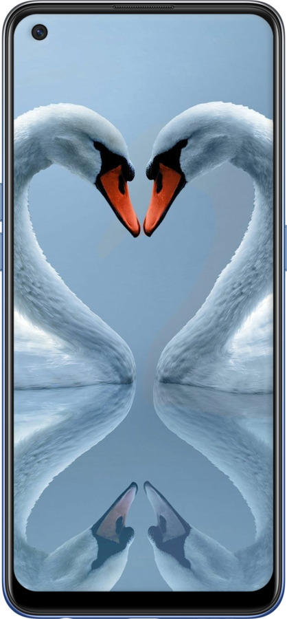 TPU чехол Лебеді для Oppo A74 - 6007b-2305 изображение 