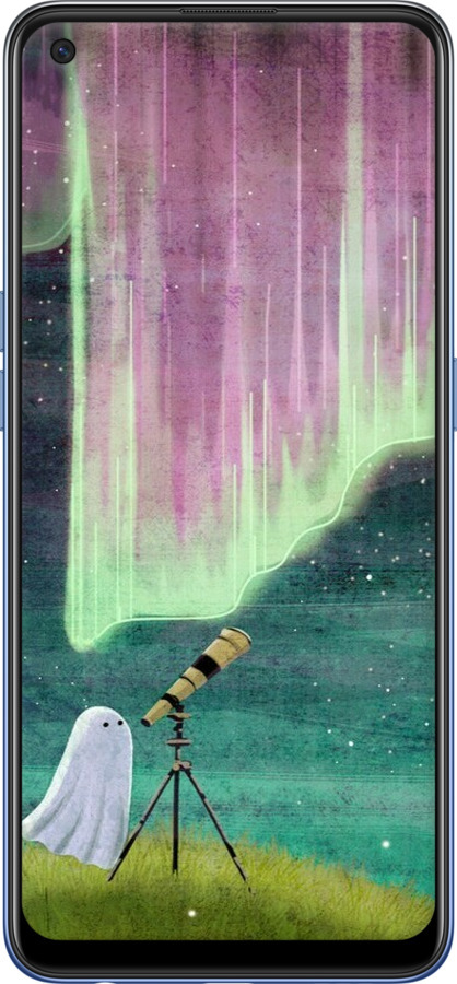 TPU чехол Привидение и звезды для Oppo A74 - 6443b-2305 изображение 