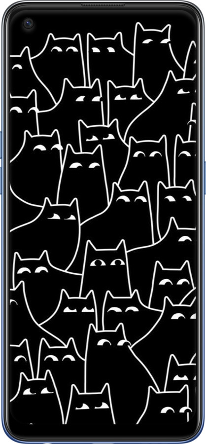 TPU чехол С изображением кошек для Oppo A74 - 6470b-2305 изображение 