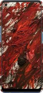 3D пластиковий матовий чехол Абстрактна композиція в червоних тонах для Oppo A74 - 6541m-2305 изображение 