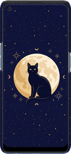 3D пластиковый матовый чехол Cute Cat Celestial/Witchy для Oppo A74 - 6787m-2305 изображение 