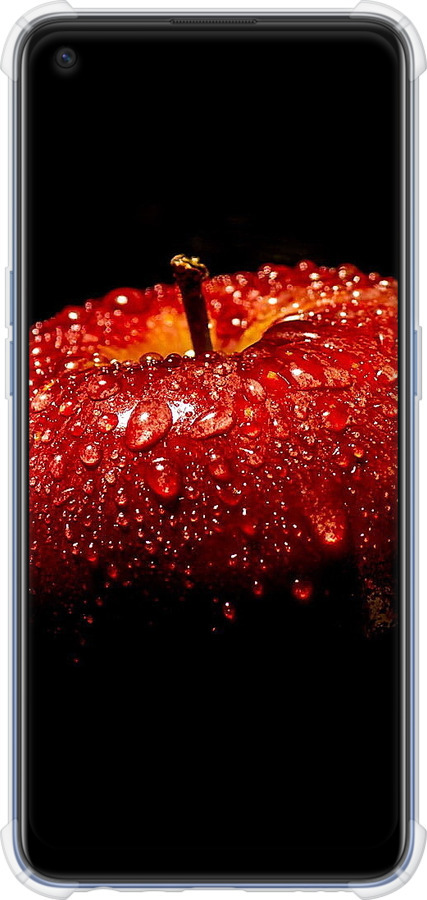 Силіконовий протиударний с посиленими кутами чехол Яблуко для Oppo A74 - 6022sp-2305 изображение 