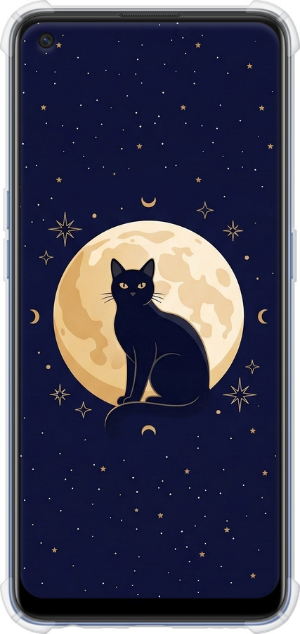 Силикон с усиленными углами чехол Cute Cat Celestial/Witchy для Oppo A74 - 6787sp-2305 изображение 