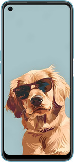 TPU чехол Пес в очках для Oppo A76 - 6381b-2760 изображение 
