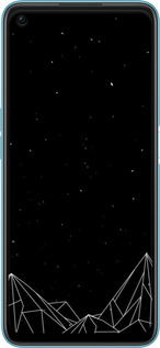 TPU чехол Черно белые абстрактные горы для Oppo A76 - 6437b-2760 изображение 