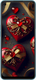 Силиконовый чехол Сердечки v4 для Oppo A76 - 5834u-2760 изображение 
