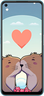 Силиконовый чехол Капибара любовь для Oppo A76 - 6027u-2760 изображение 