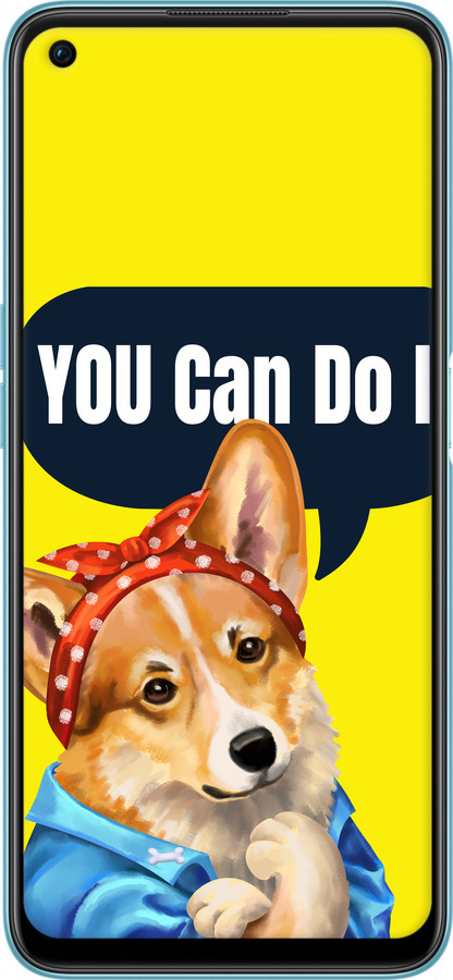 Силиконовый чехол чехол с корги You Can Do It для Oppo A76 - 6184u-2760 изображение 
