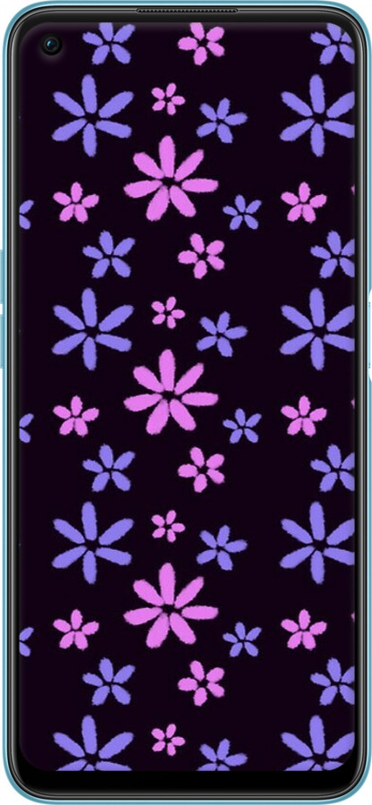 Силиконовый чехол с  цветами для Oppo A76 - 6258u-2760 изображение 