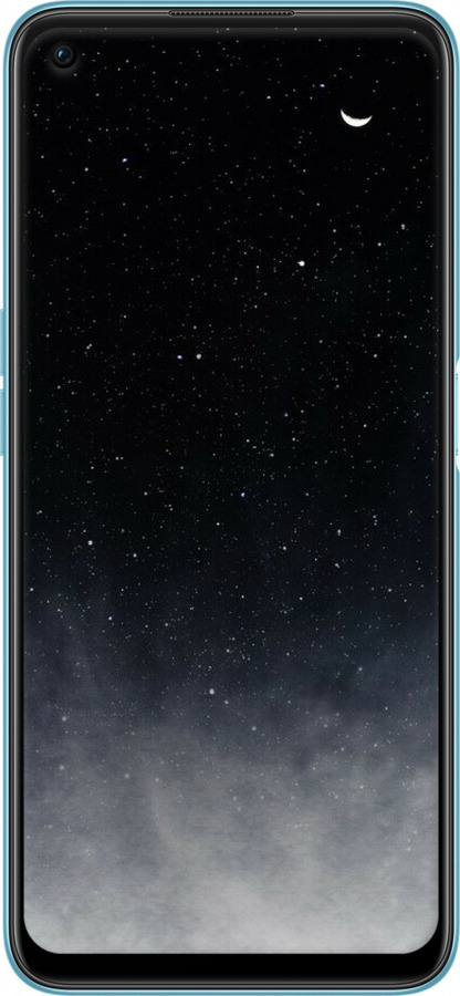 Силіконовий чехол Голубые облака, Голубая луна для Oppo A76 - 6396u-2760 изображение 