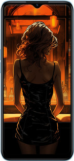 Силиконовый чехол Чехол для телефона Девушка в баре для Oppo A77 5G - 5947u-1377 изображение 