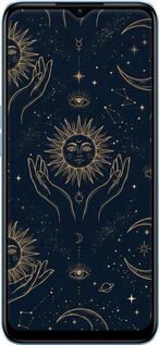 Силиконовый чехол Celestial Harmony: Sun & Moon Gold Mystic Pattern для Oppo A77 5G - 6778u-1377 изображение 