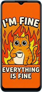 Силиконовый чехол Funny Cat для Oppo A77 5G - 6786u-1377 изображение 