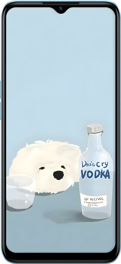 Силиконовый чехол Пес водка для Oppo A77 5G - 6368u-1377 изображение 