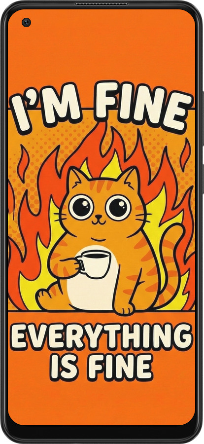 TPU чехол Funny Cat для Oppo A78 4G - 6786b-3142 изображение 