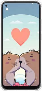 Силикон с усиленными углами чехол Капибара любовь для Oppo A78 4G - 6027sp-3142 изображение 