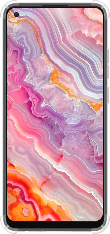 Силикон с усиленными углами чехол Мрамор 2 для Oppo A78 4G - 6307sp-3142 изображение 