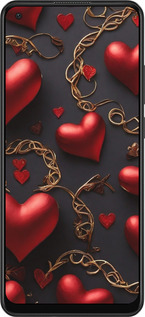 Силіконовий чехол Сердечки для Oppo A78 4G - 5831u-3142 изображение 