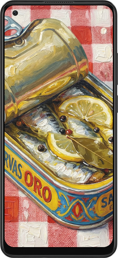 Силиконовый чехол Vintage Sardine Tin Phone для Oppo A78 4G - 6772u-3142 изображение 