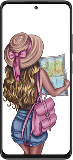 Силіконовий чехол Дівчина з картою для Oppo A3 Pro 5G - 4704u-4144 изображение 