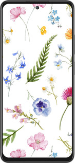 Силиконовый чехол Цветочный фон v2 для Oppo A3 Pro 5G - 5472u-4144 изображение 