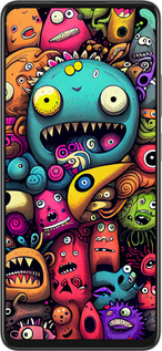 Силиконовый чехол Cмешные монстры для Oppo A80 5G - 5549u-3963 изображение 