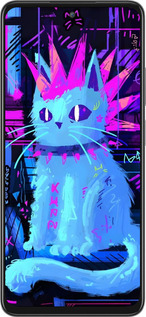 Силиконовый чехол Кот панк для Oppo A80 5G - 6311u-3963 изображение 