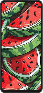 Силиконовый чехол Арбуз для Oppo A3 Pro 5G - 6315u-4144 изображение 