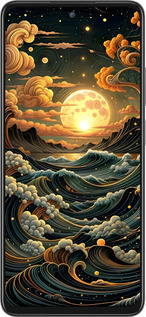 Силиконовый чехол Арт волны для Oppo A80 5G - 6332u-3963 изображение 