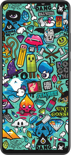 Силиконовый чехол Стикер бомбинг 1 для Oppo A3 Pro 5G - 693u-4144 изображение 