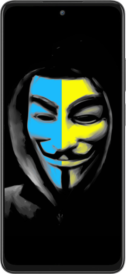 Силиконовый чехол Украинский анонимус для Oppo A3 Pro 5G - 1062u-4144 изображение 