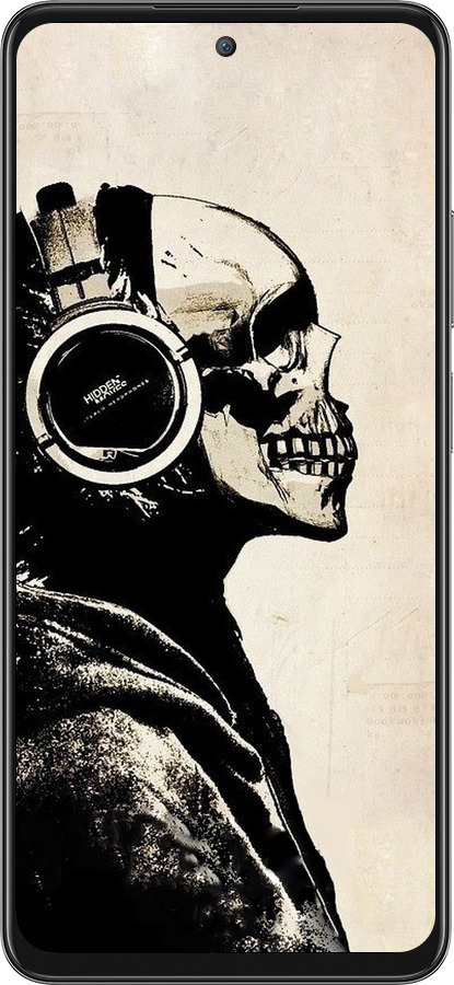 Силиконовый чехол Скелет-меломан v2 для Oppo A3 Pro 5G - 1200u-4144 изображение 
