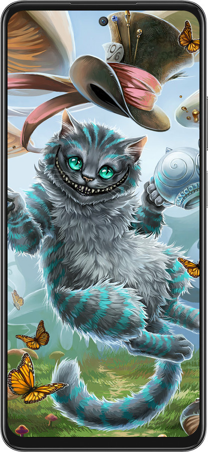 Силиконовый чехол Чеширский кот 2 для Oppo A3 Pro 5G - 3993u-4144 изображение 