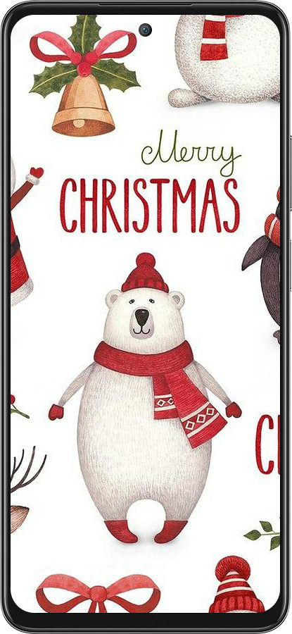 Силиконовый чехол Merry Christmas для Oppo A80 5G - 4106u-3963 изображение 