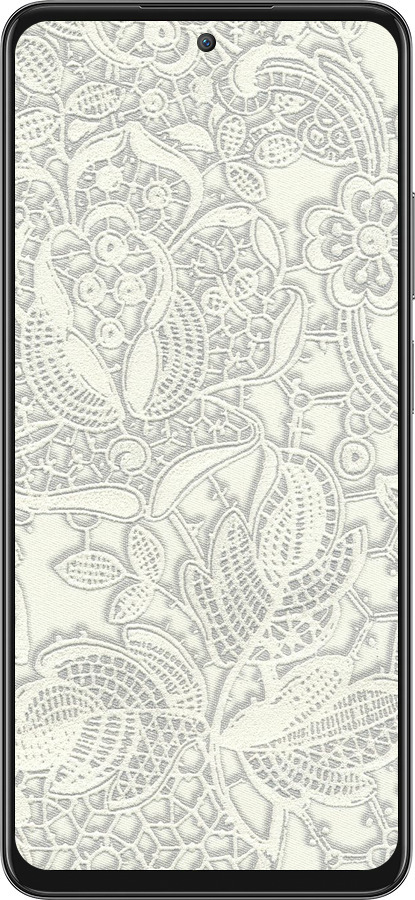 Силиконовый чехол Белое кружево для Oppo A80 5G - 4383u-3963 изображение 