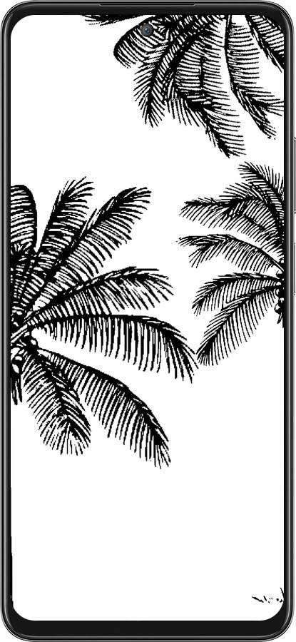 Силиконовый чехол Пальмы1 для Oppo A80 5G - 4634u-3963 изображение 