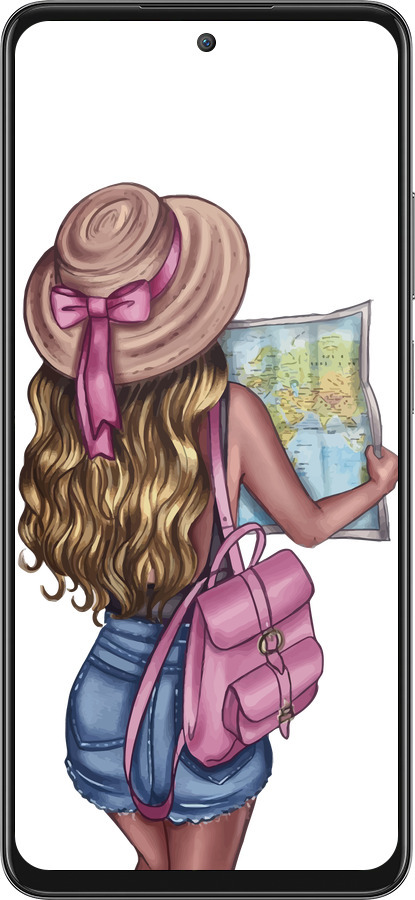 Силіконовий чехол Дівчина з картою для Oppo A3 Pro 5G - 4704u-4144 изображение 