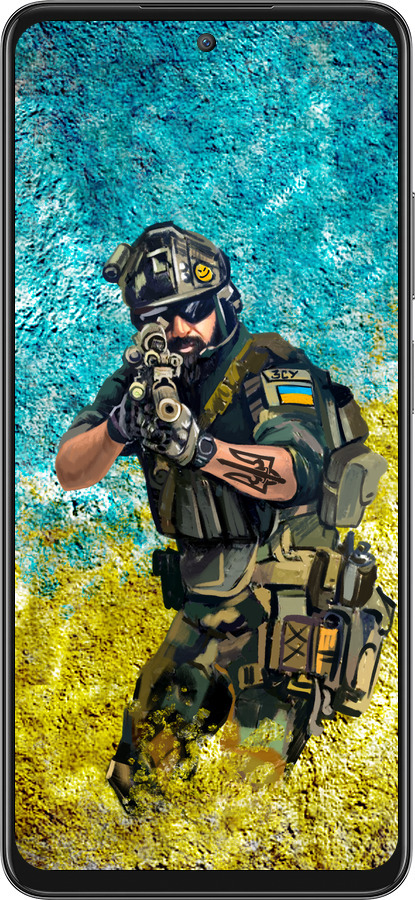 Силиконовый чехол Воин ЗСУ для Oppo A80 5G - 5311u-3963 изображение 