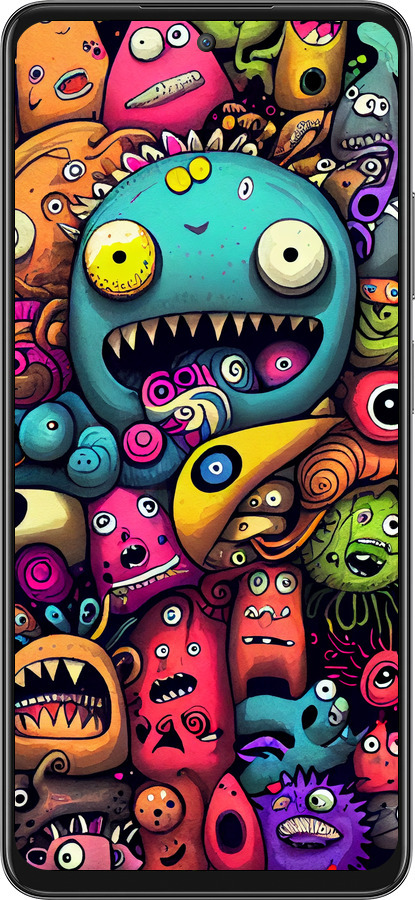 Силиконовый чехол Cмешные монстры для Oppo A80 5G - 5549u-3963 изображение 