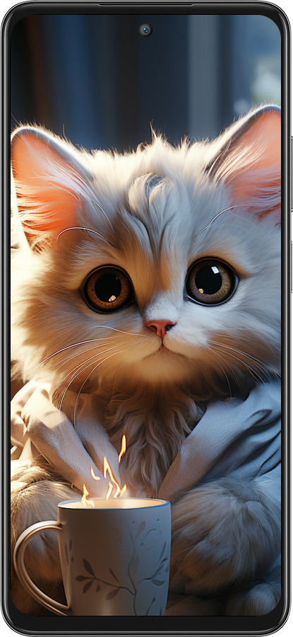Силиконовый чехол White cat для Oppo A80 5G - 5646u-3963 изображение 