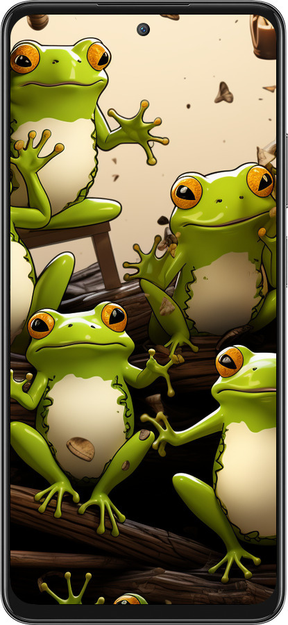 Силиконовый чехол Жабки для Oppo A3 Pro 5G - 5656u-4144 изображение 