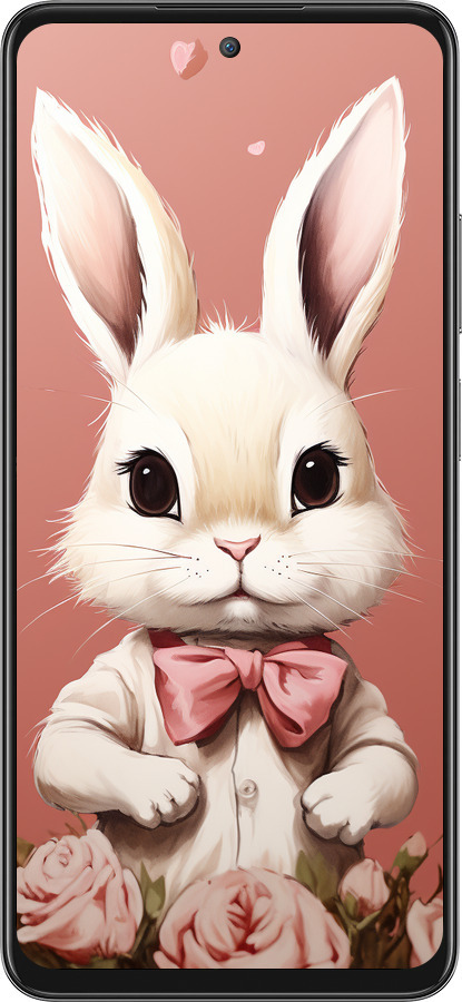 Силиконовый чехол Зайчик для Oppo A80 5G - 5669u-3963 изображение 