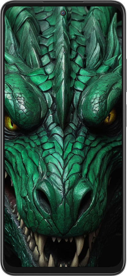 Силиконовый чехол Зелёный дракон v2 для Oppo A3 Pro 5G - 5817u-4144 изображение 