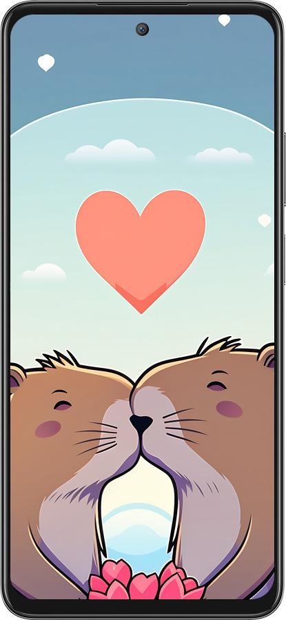 Силіконовий чехол Капібара кохання для Oppo A3 Pro 5G - 6027u-4144 изображение 