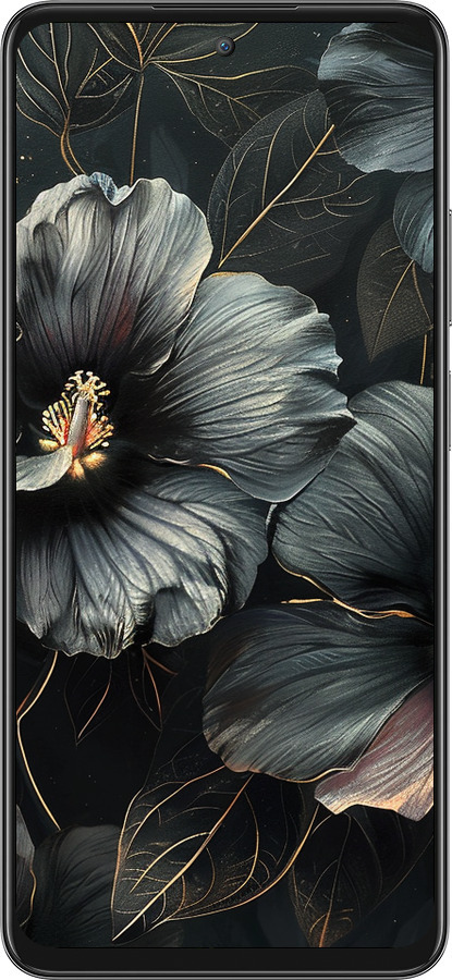 Силиконовый чехол Черные цветы для Oppo A3 Pro 5G - 6031u-4144 изображение 