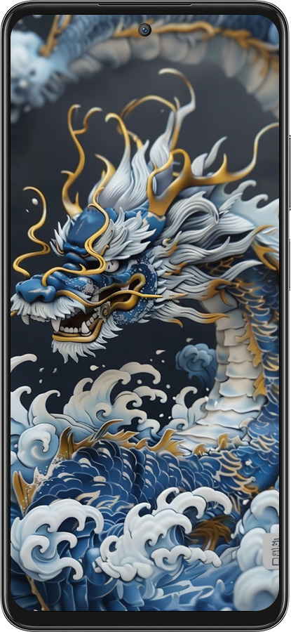 Силиконовый чехол Водяной дракон для Oppo A80 5G - 6113u-3963 изображение 